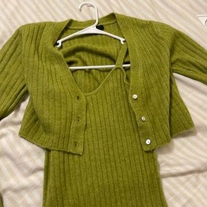 Dress and matching sweater